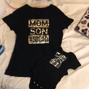 Mom amd baby onesie and shirt bundle